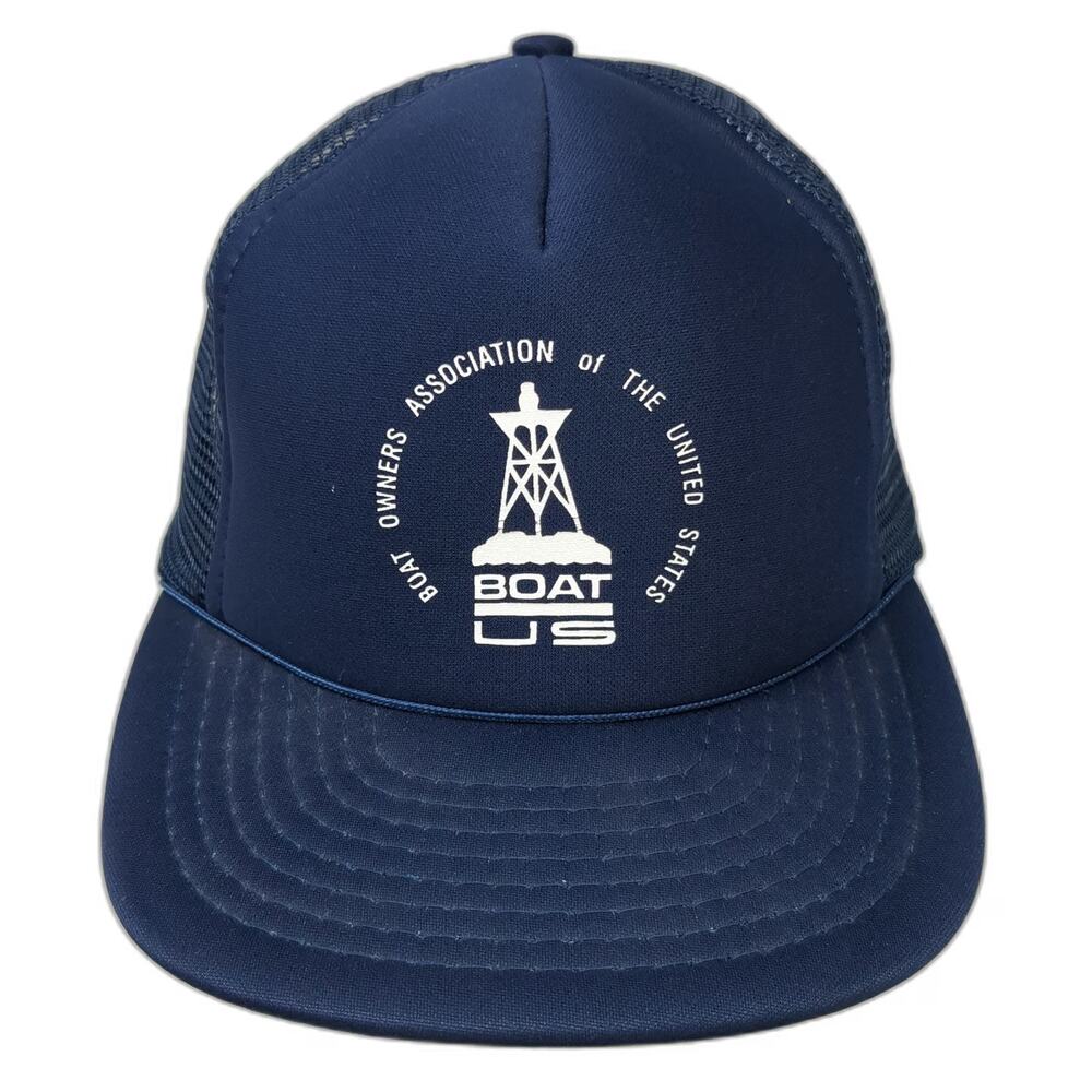 R&R Boat Owners Association BoatUS Blue One Size Trucker Hat Mesh Snapback